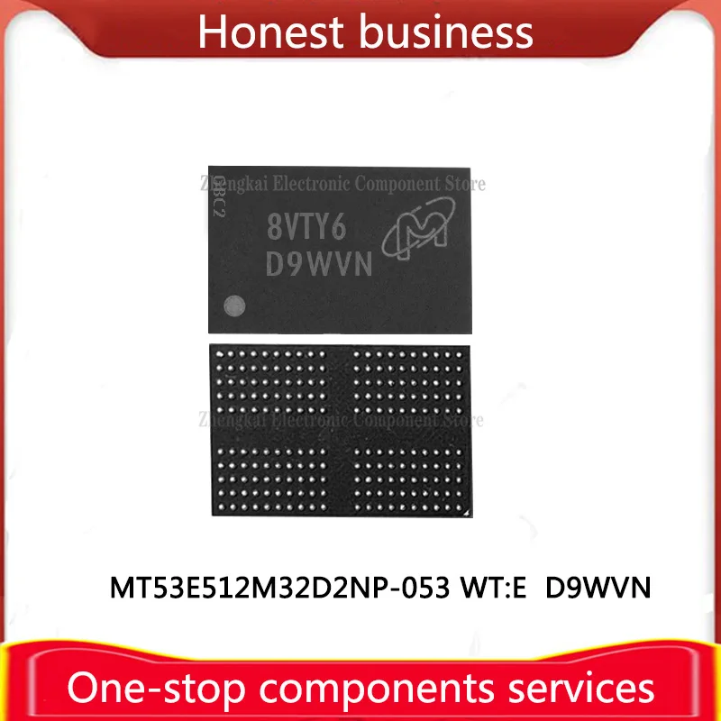 MT53E512M32D2NP-053 WT:E BGA200 LPDDR4X D9WVN 2GB MT53E128M16D1DS-053 AIT:A D9WSH 256M MT53D512M32D2DS-046 IT:D D9XGJ 2G Chip