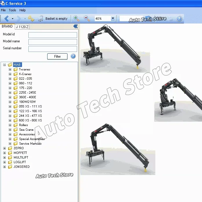 

Hiab C-Service Parts Catalogs and Service Information System