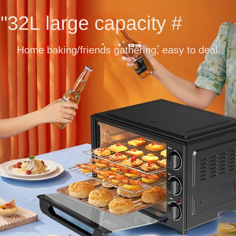 Electric Oven, Household Multifunctional Baking Oven, Multi-layer Baking Position K15 Pizza Oven Air Fryer Electric Kitchen Oven