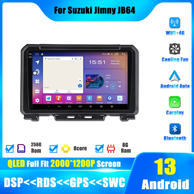 

Android 13 Car Radio Multimedia Video Player for Suzuki Jimny JB64 2018 - 2020 Carplay GPS Navigation Stereo IPS Touch Screen 4G