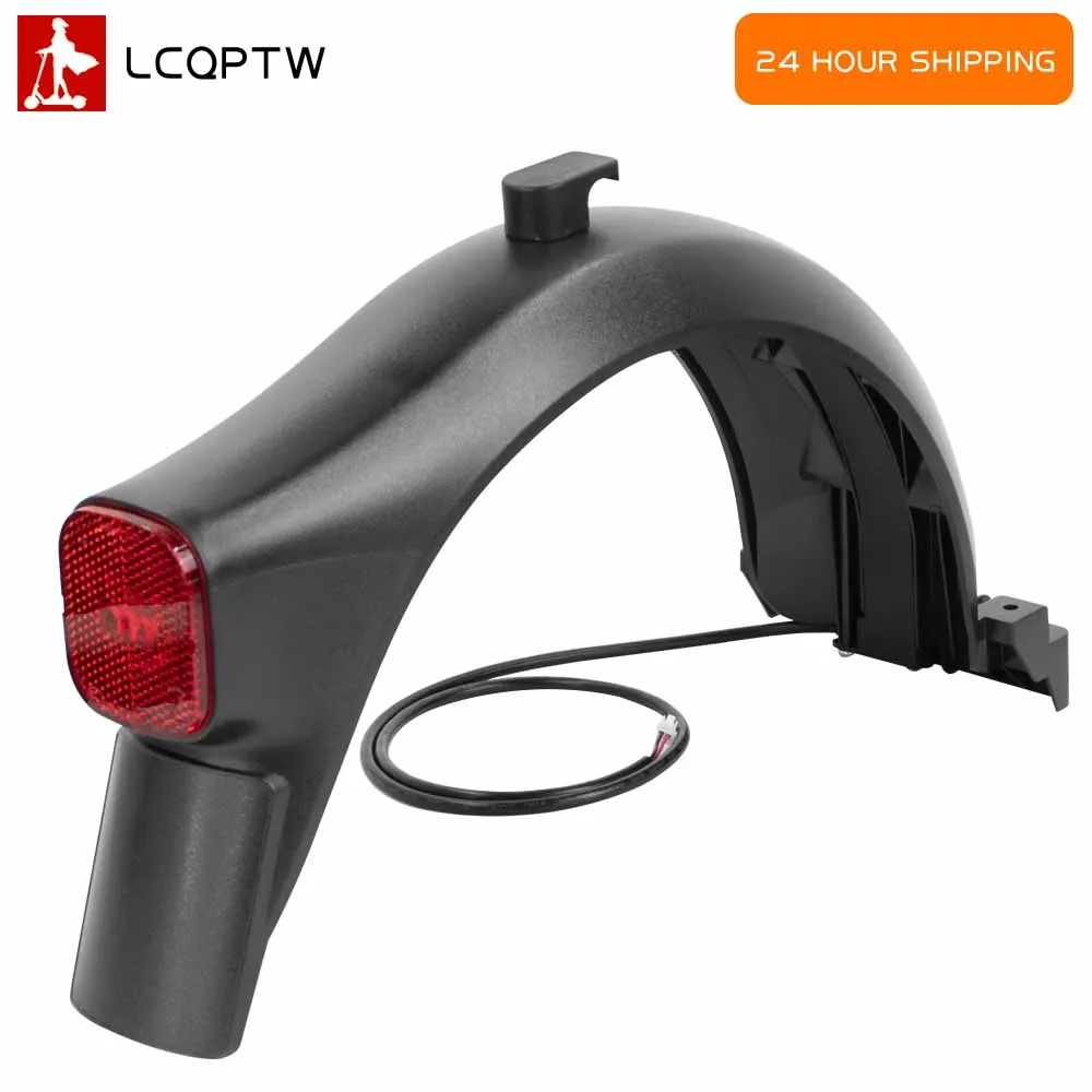 High Quality Electric Scooter Rear Fender Brake Lamp Set Tire Splash Proof Water Baffle With Warning Lamp Anti-collision Parts