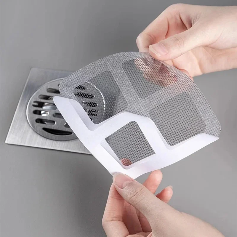 10-50Pcs Anti Blocking Filter Screen Kitchen Bathroom Disposable Floor Drain Sticker Multipurpose Screen Window Repair Subsidy