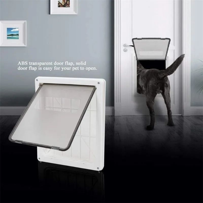 

Pet Door for Medium Dogs and Cats - Automatic Closing, Easy Installation, ABS Transparent Flap, Safe Entry & Exit, Fits Internal