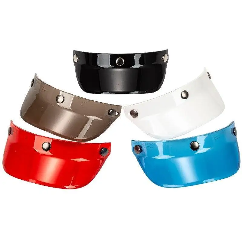 Motorcycle Helmet 3 Snap Visor Brim 1Pcs Anti-Dust UV Protection Replacement for Casual Motorbike Riding Use
