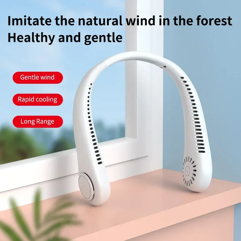 H6 ネックファン ポータブル夏冷却装置 家庭や旅行に不可欠な暑い日のための軽量エアコン