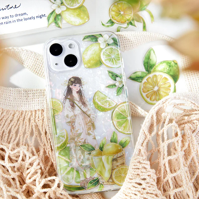 عبوة ملصقات فواكه مكونة من 20 قطعة، أنماط التوت العصير والفواكه (التوت والأزرق والخوخ والعنب) لتزيين المجلات وسجل القصاصات #3