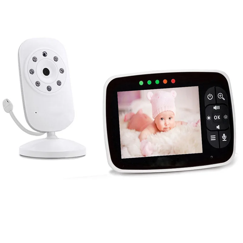 3.5 inch IPS Screen Video Baby Monitor 2 Way Talk  Zoom Baby Nanny Security Camera VOX Mode Temperature Monitoring Babysitter