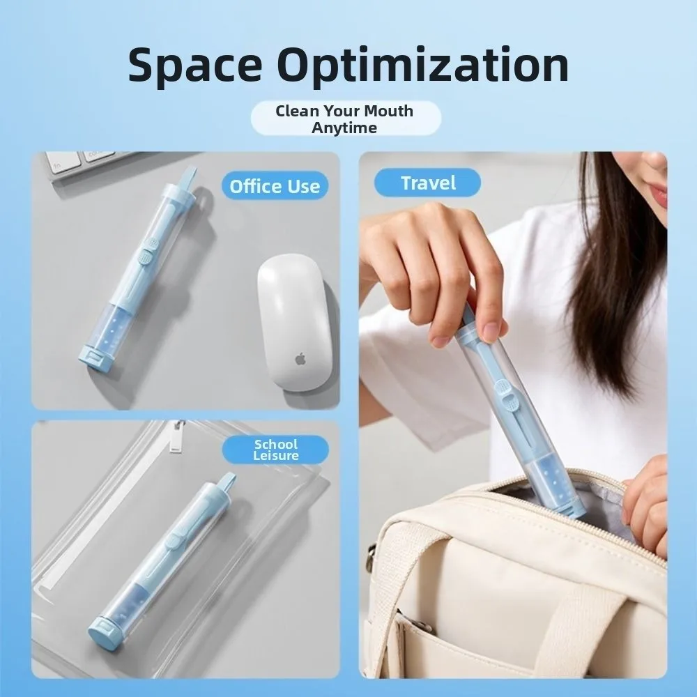 3-IN-1 Travel Toothbrush Set Portable Foldable Toothpaste Dispenser Mini Integrated Toothpaste Tube Storage Box