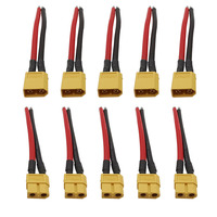 10Pcs XT60 Plug Female / XT60 Male Connector with 10CM 12AWG Silicone Wire for RC Lipo Battery Cable RC Drone Boat DIY