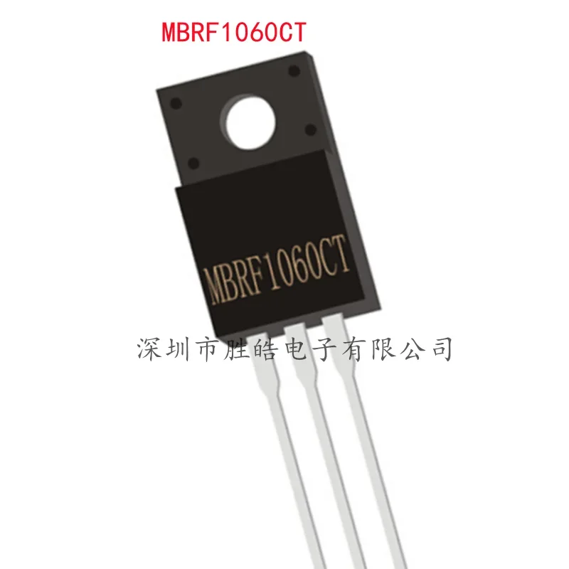 

(10PCS) NEW MBRF1060CT MBRF1060 1060CT 10A60V Schottky Diode Straight TO-220F MBRF1060CT Integrated Circuit