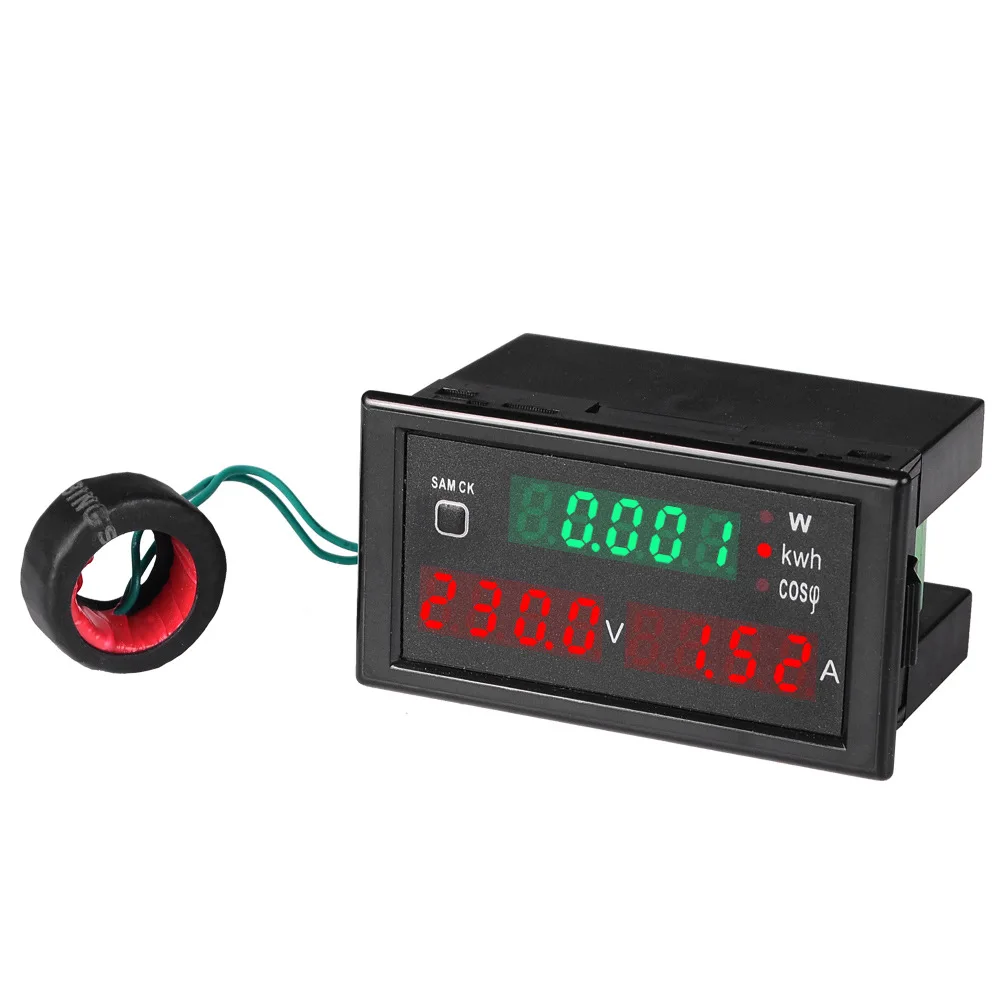 

SPM001 AC80-300V AC200-450V 100A Multi-functional LED Voltmeter Ammeter KWH Meter Power Factor Wattmeter with Reset Function