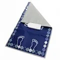 Foldable Dark Blue Kids Smart Prayer Rug, Long-Lasting Battery Voice Guidance Children-Specific Smart Worship Mat