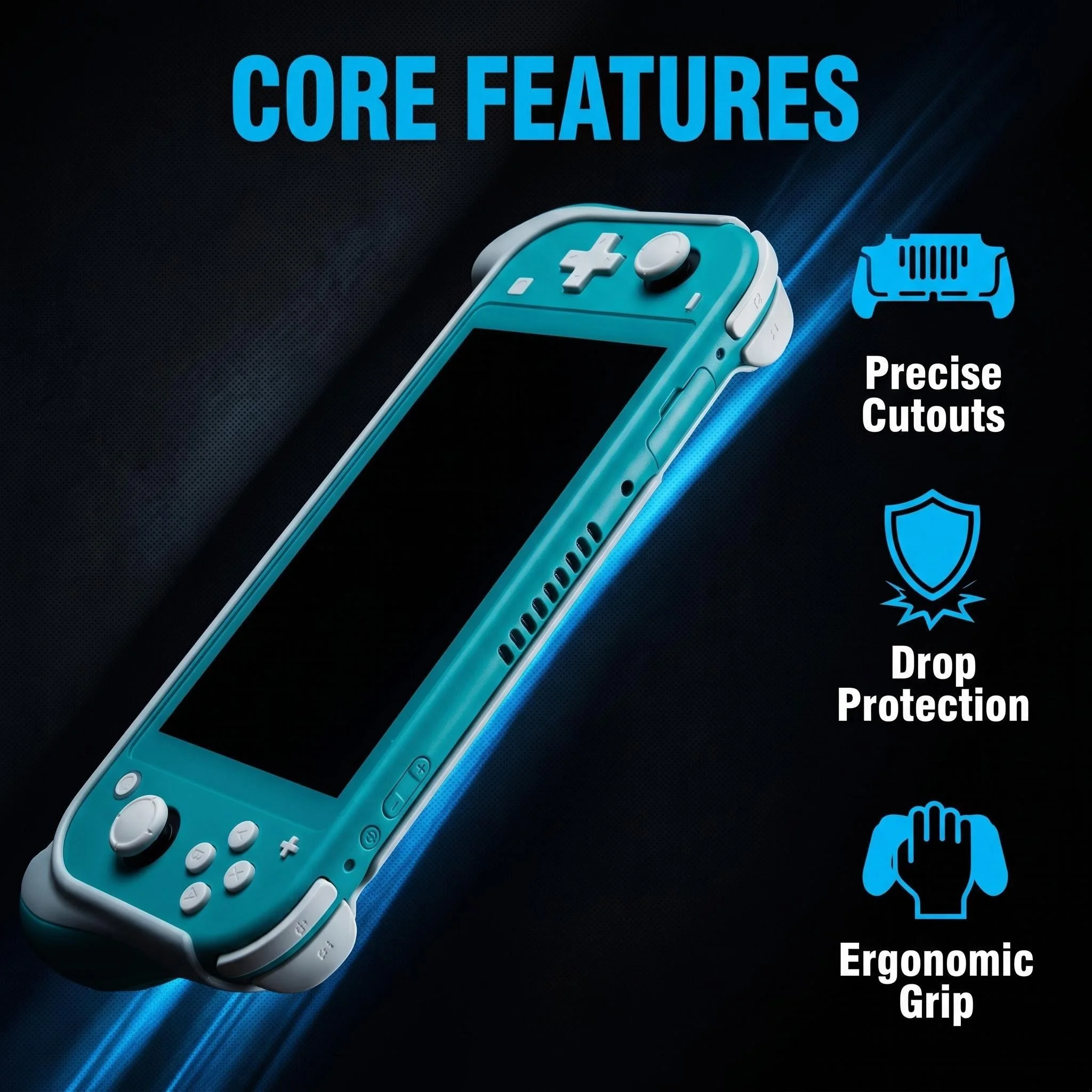 Switch Lite Gamepad Cover Protective Case Grip NS Console 2-in-1 Peripheral Accessories