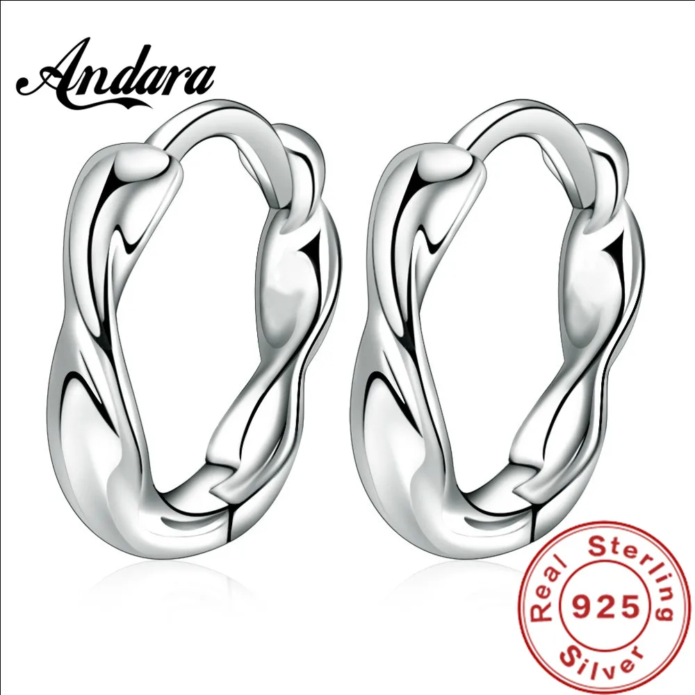 

Серьги Andara из стерлингового серебра 925 пробы Mobius Loop Wave, женские ювелирные изделия, подарок