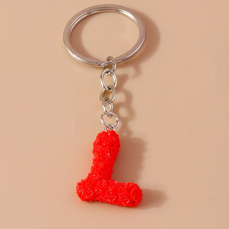 Modische, bunte 26 Buchstaben-Anhänger A-Z für Schlüsselanhänger, Handtaschenanhänger, Schlüsselringe, DIY-Schmuckzubehör für Damen und Herren – Detail 14