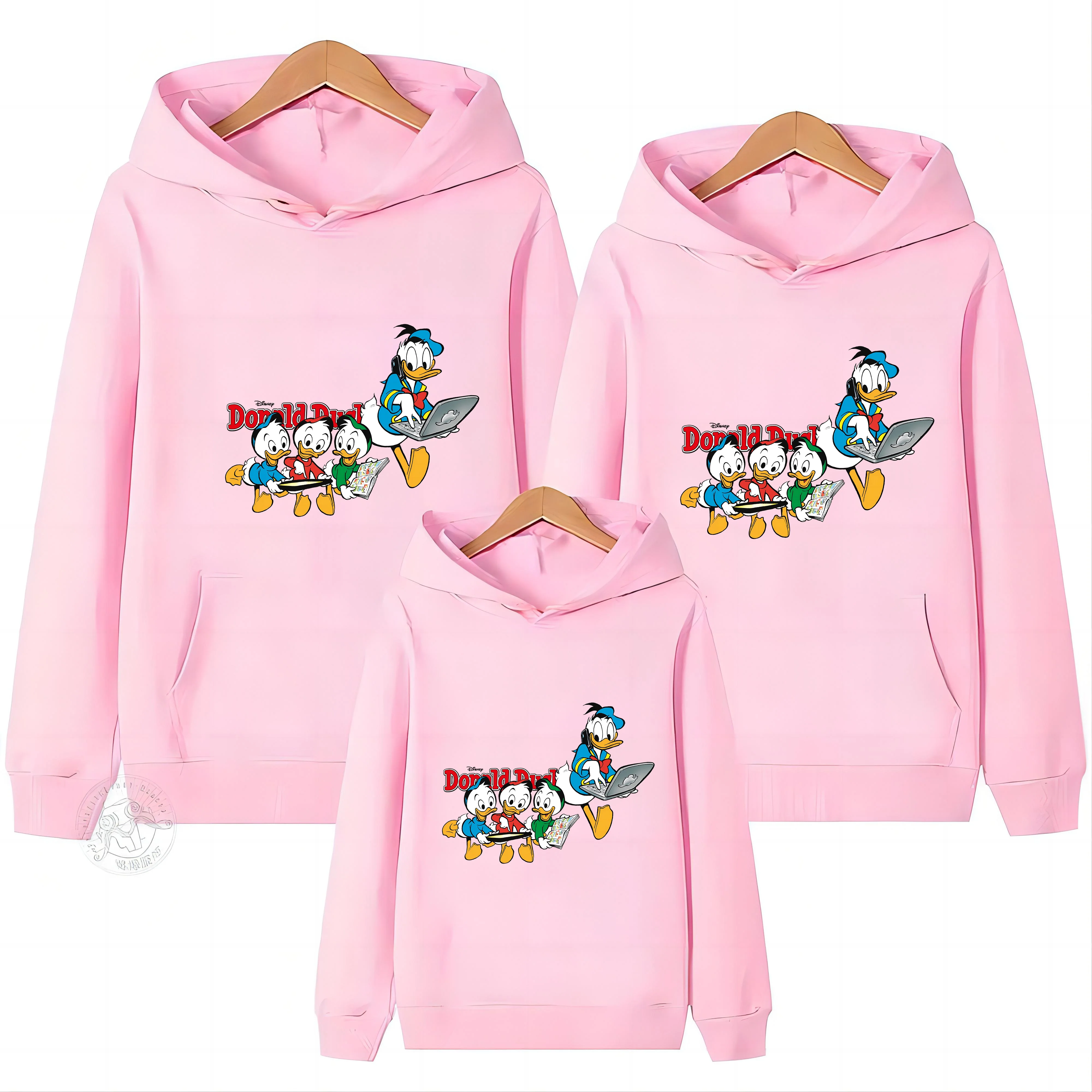 Family hoodie cartoon fashion printed Donald Duck sportswear spring and autumn multi-color long-sleeved hoodie sportswear