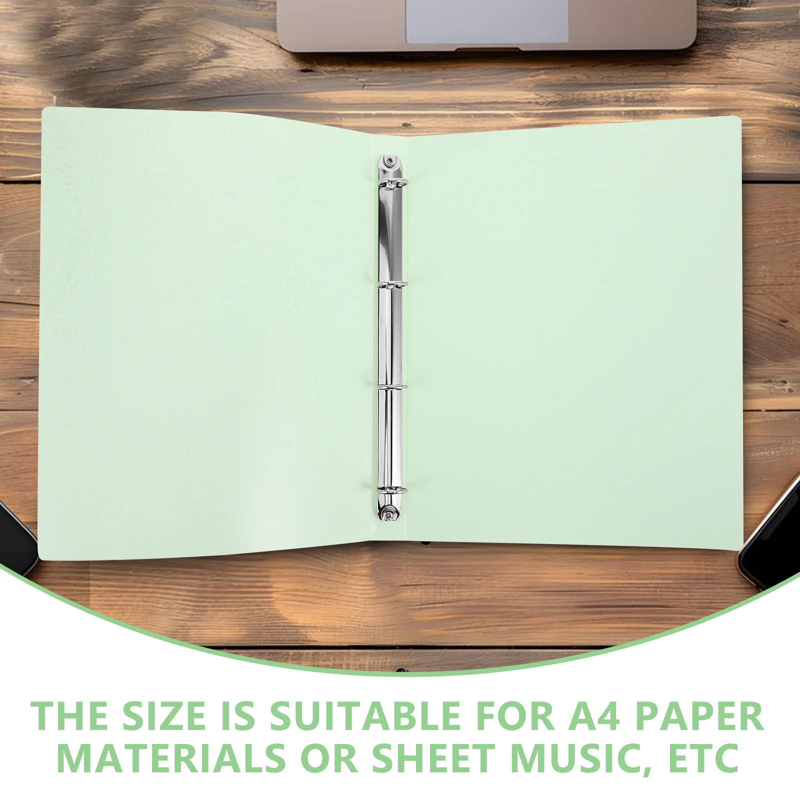 Kotak empat lubang Folder File kantor skor musik rumah tangga logam tahan aus Binder