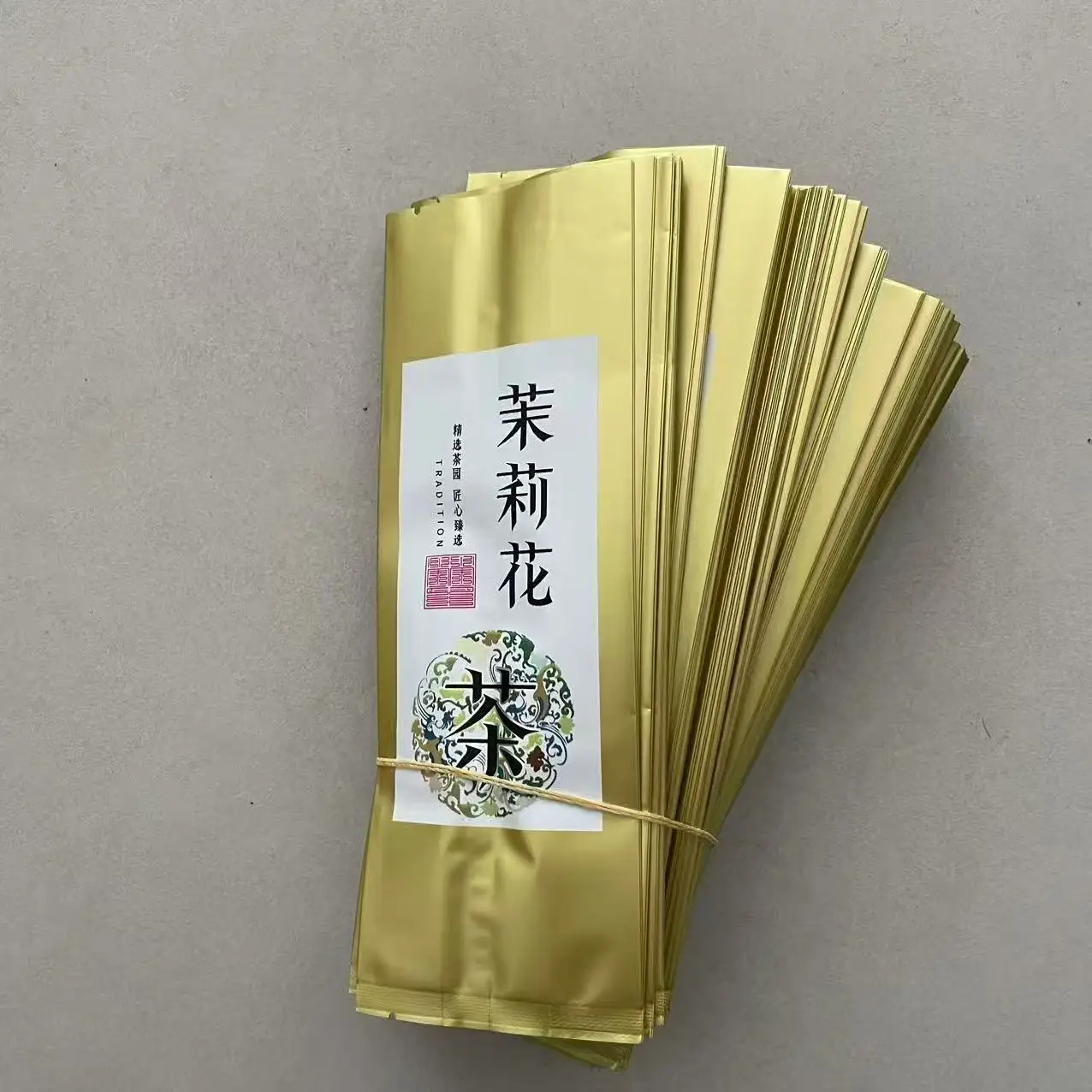 China Jasmine Flower Tea Set Zipper Bags IronKuan Sound Green Tea Aluminum Foil Bag Small/Large 250g/500g Recyclable Sealing Bag