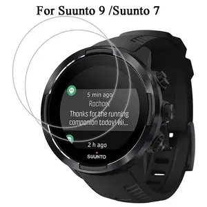 Bilashmart 2PC Screen Protector Film Guard Suunto 9 /Suunto 7 Smartwatch Tempered Glass Cover 9H LTE 2.5D Anti scratch Clear Protective
