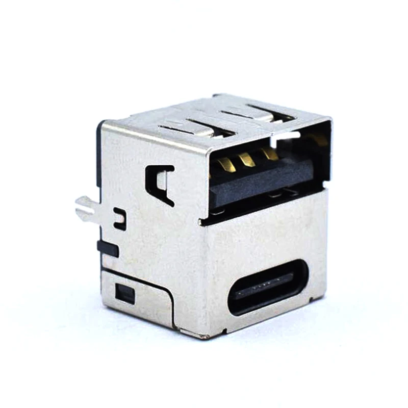 

1/5/10PCS Type-C 14P Female Socket Single-Sided Plug USB A Female Socket 180 Degree Vertical Plug PD Fast Charging 2 In 1 ﻿