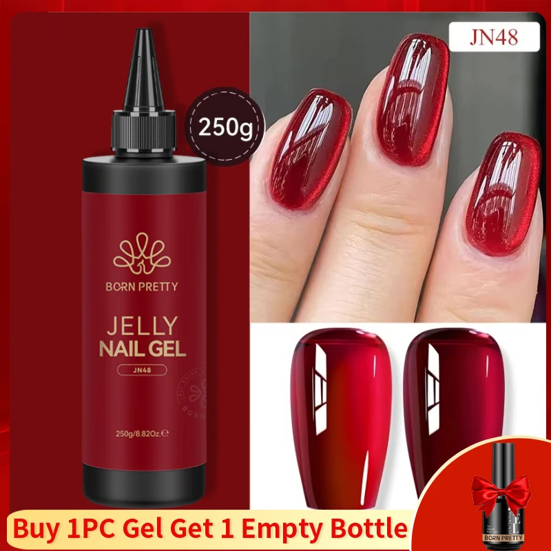 BORN PRETTY 250g Super Top Coat Base Gel losweken UV LED Drogen Langdurige Semi Permanente Jelly Naakt Roze Gel nagellak