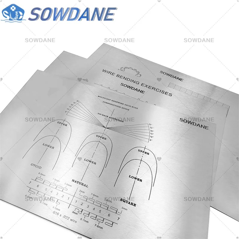 New Dental Orthodontics Multiloop Edgewise Arch-Wire Construction Guide Square Wire Bending Bend Exercise Plate Double Sides