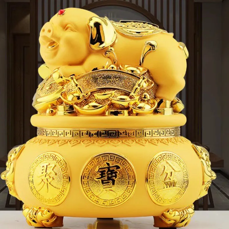 Light Luxury Coin Money Box Animal Chinese Style Lovely Modern Money Box Pendant Money Box Large Tirelire Living Room Decoration