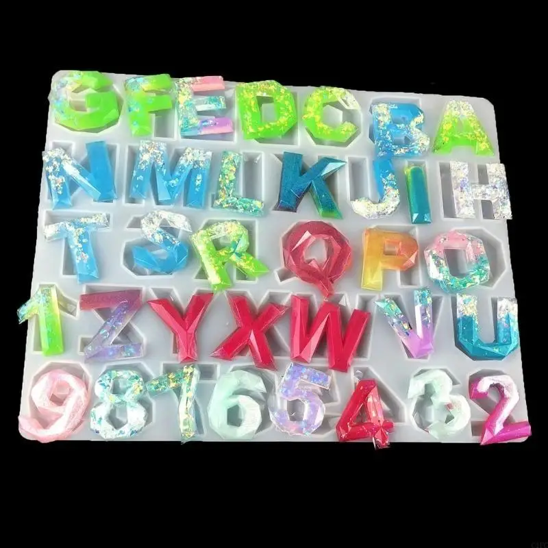 Silicone Molds Number Letter Molds Epoxy Resin Molds for DIY Crafts