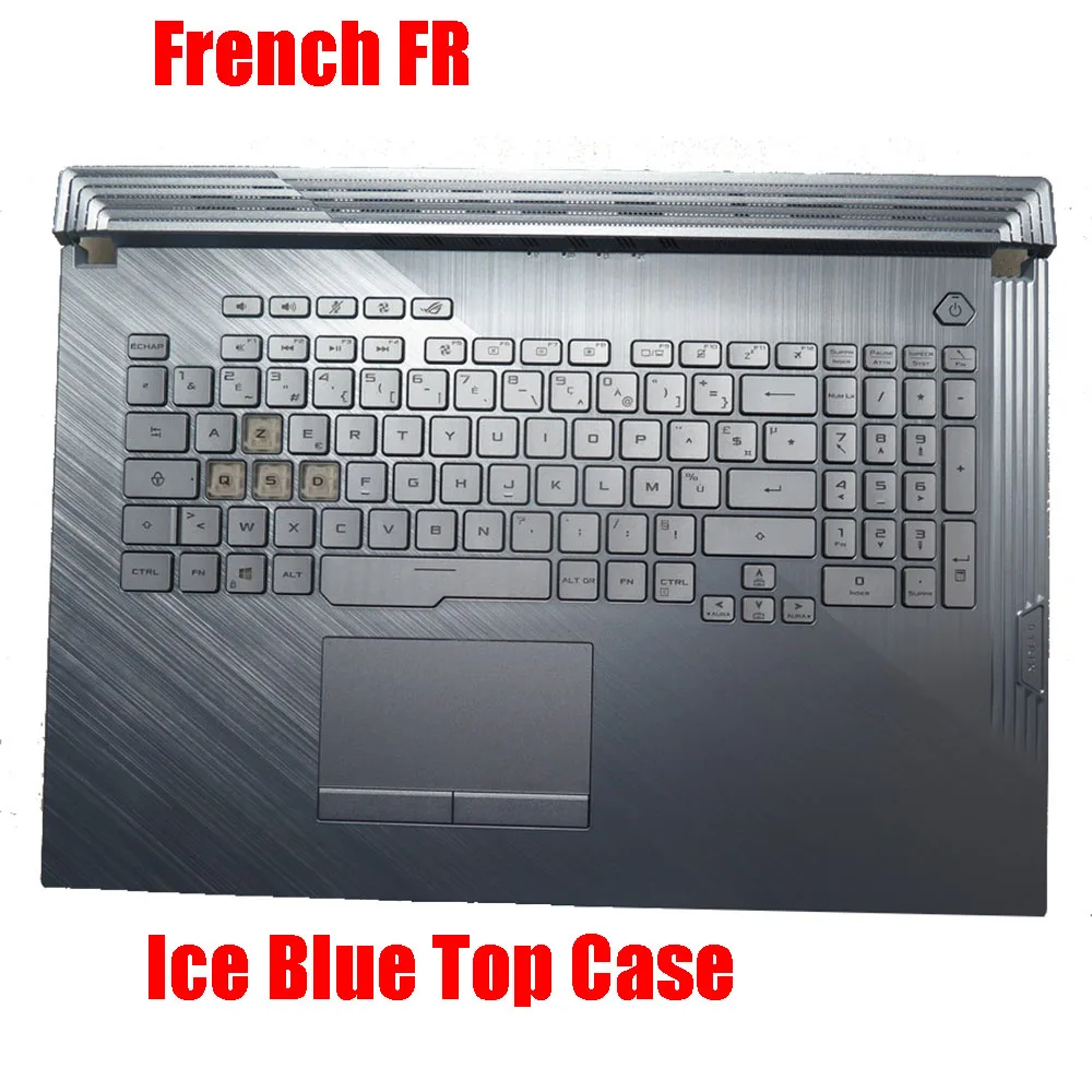 Laptop PalmRest&keyboard For ASUS ROG Strix G G731G G731GU Ice Blue/Black Top Case Black Backlit Korean/FR/ Keyboard