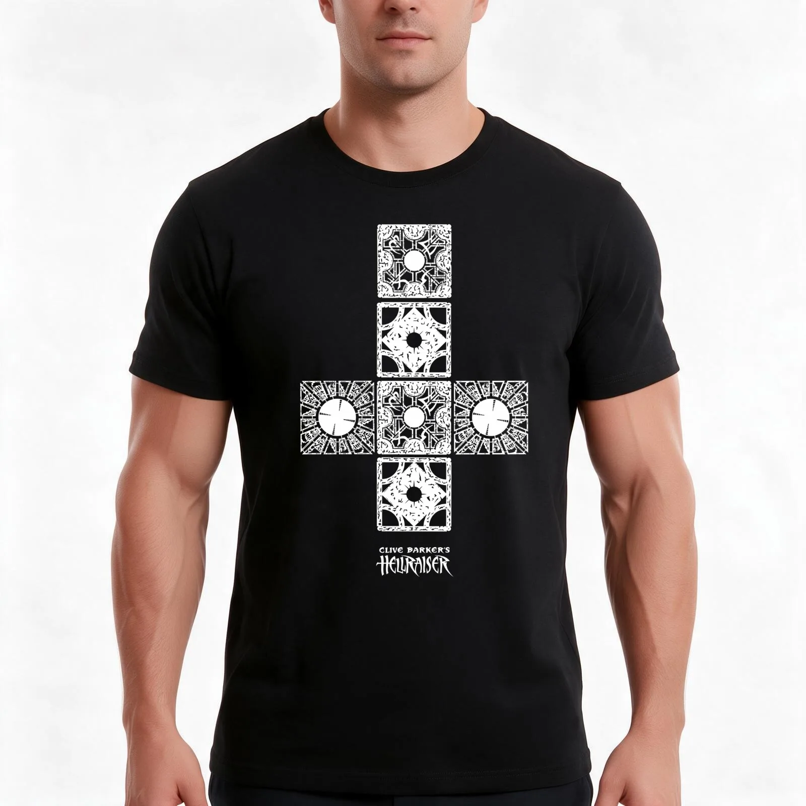 Hellraiser Box - Clive Barker T-Shirt, Summer Casual Cotton Tee, Oversized Streetwear Tops, Vintage Graphic Print, 100% Cotton