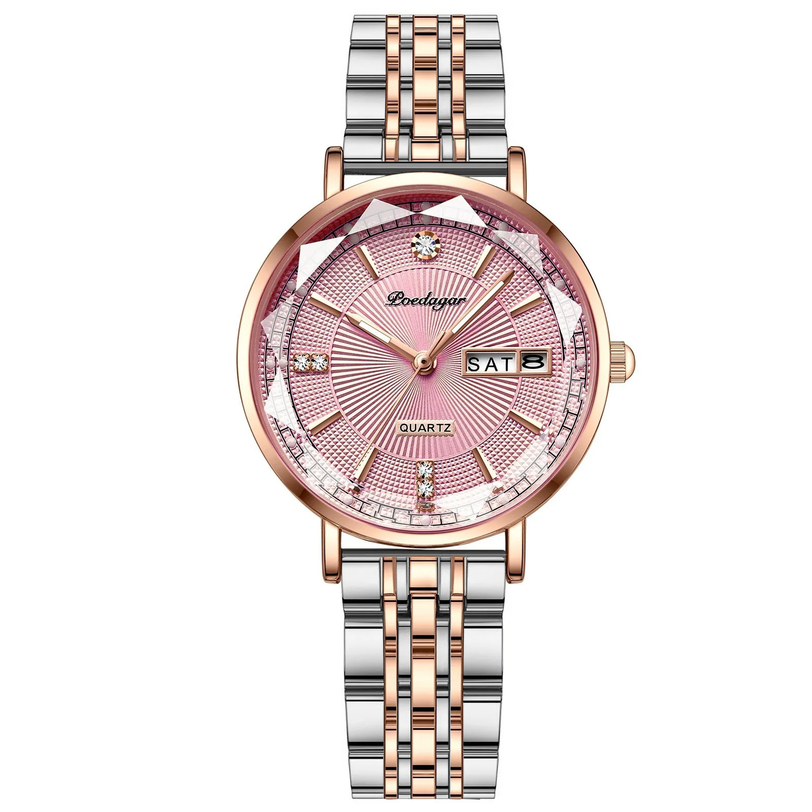 Ladies Quartz Watch Calendar Luminous Waterproof Quartz Wristwatch Ultra-thin Fashion Luxury Women's Watch Birthday Gift