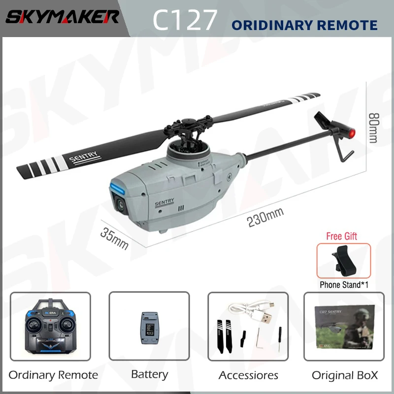 C127ai C127 C128 Pro Rc Helikopter Met Wifi Fpv Camera 4ch 6-As Gyro 2.4G Afstandsbediening Rc Helikopter Kids Speelgoed Voor Jongens