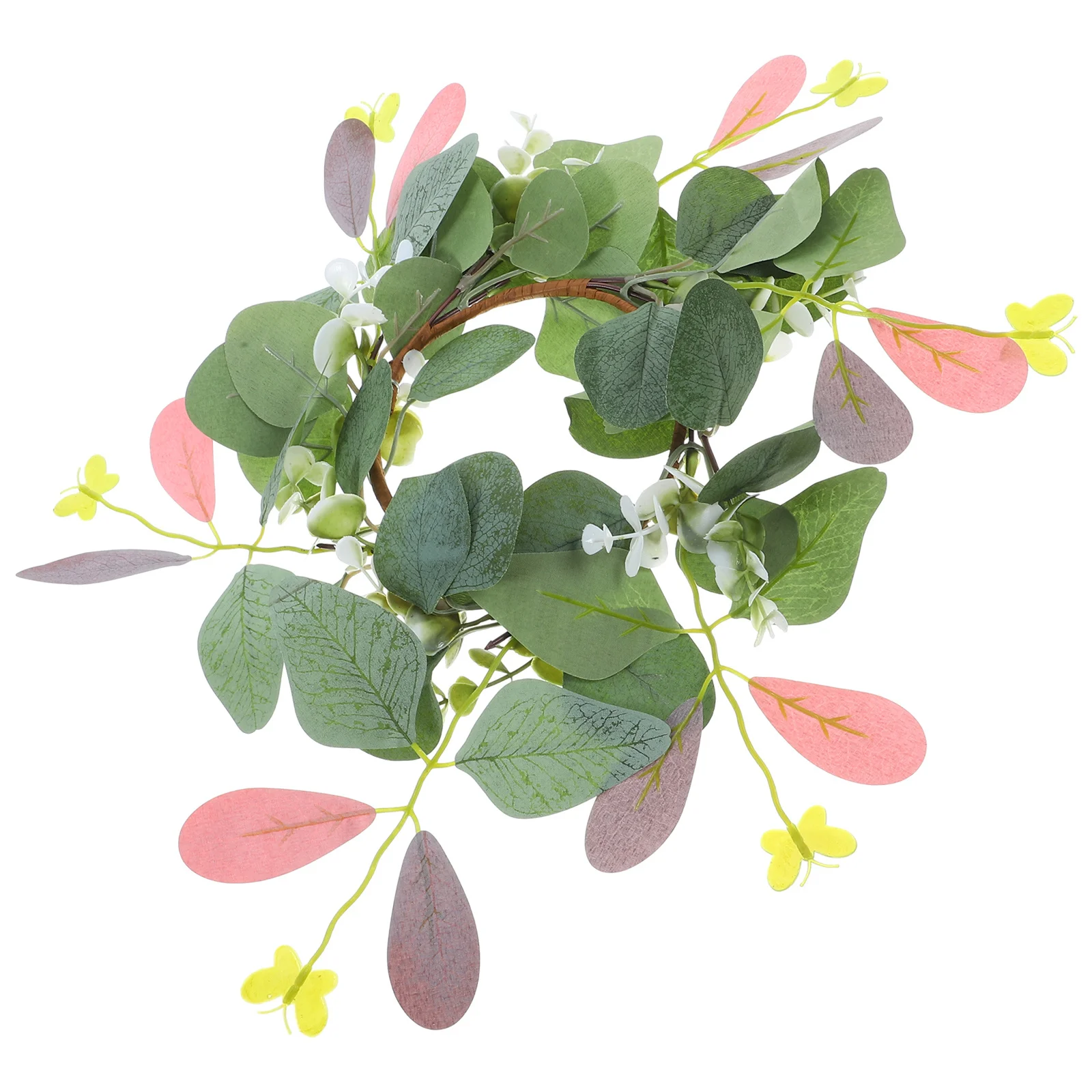 

Artificial Eucalyptus Ring Fake Plant Wreath For Table Centerpiece Wedding Party Decor Christmas Wreath