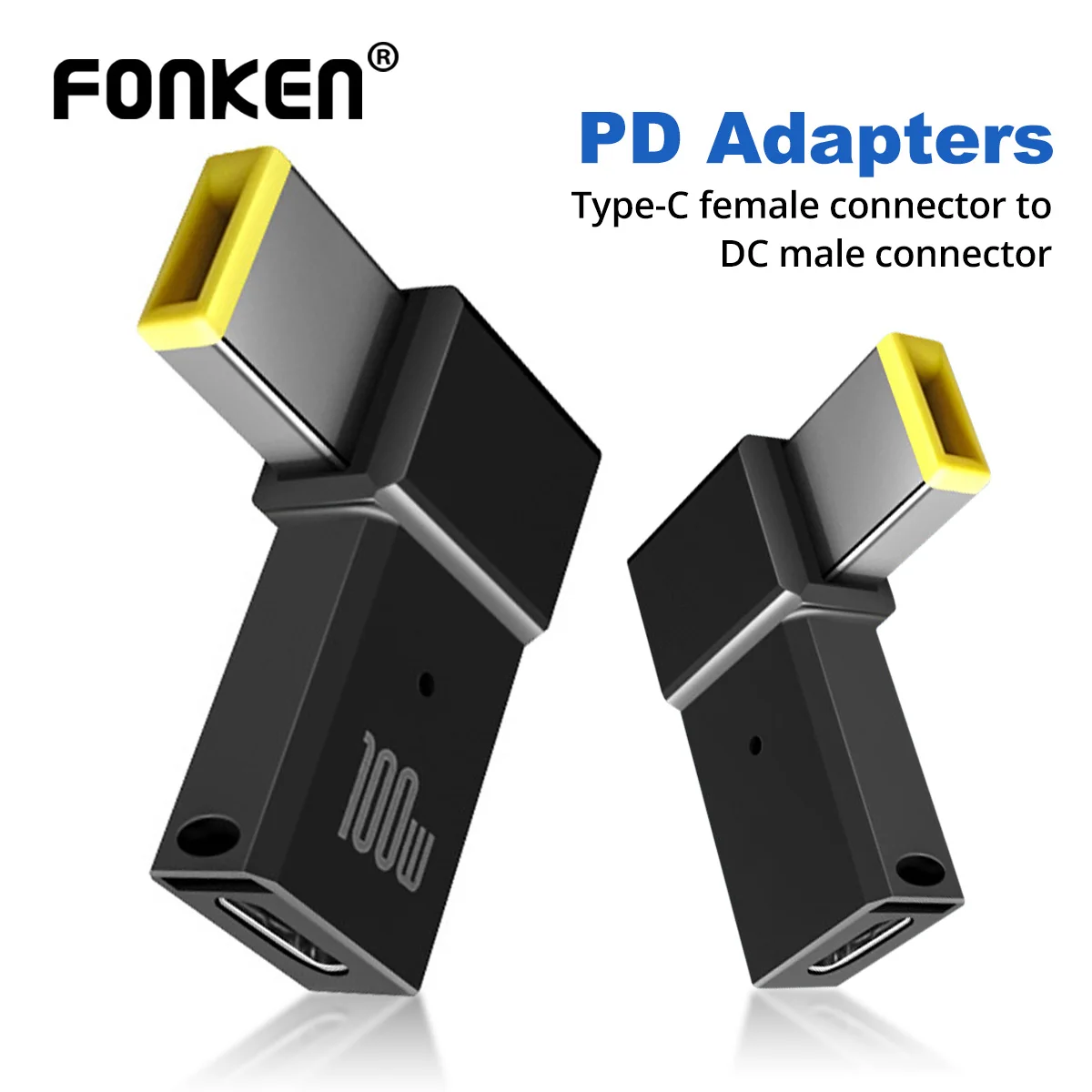 

100 Вт Адаптер питания USB Тип C Женский в DC мужской конвертер PD быстрой зарядки USB C адаптер разъем для Lenovo Thinkpad ноутбук ПК