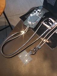 New Universal Rhinestone Crossbody Mobile Phone Lanyard Strap Rope Fashions Women Anti-Lost Cell Phone Lanyards With Gasket Clip