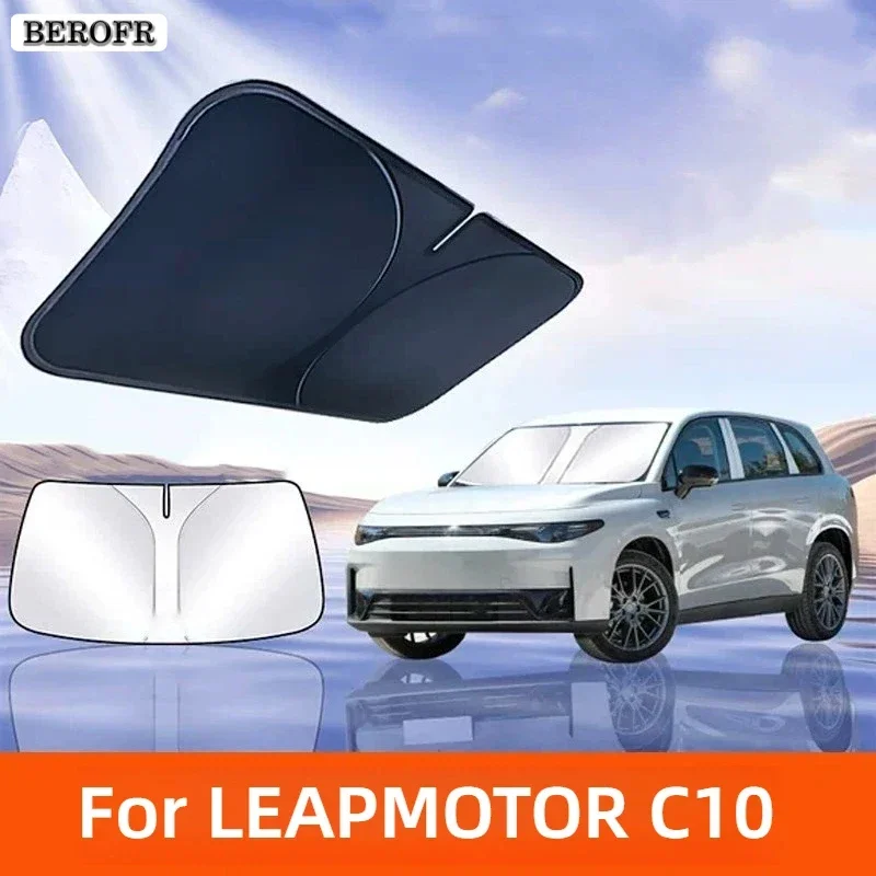 

1PCS For Leapmotor C10 2024 2025 2026 Car Windshield Sunshade Cover Anti UV ProtectionFoldable and easy to store Accessories