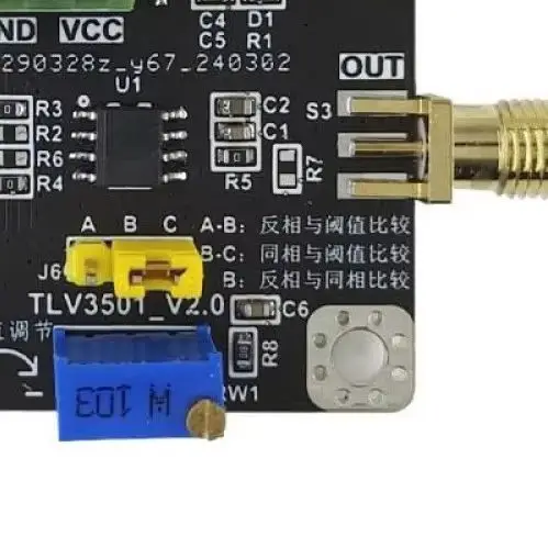 

Высокоскоростной компаратор TLV3501: задержка 4,5 нс, выход Rail-to-Rail – неинвертирующий/инвертирующий модуль для измерения частоты