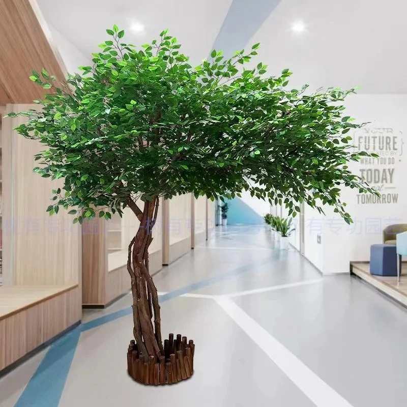 

Simulation Tree Fake Trees Banyan Small Leaf Large Plant Living Room Fortune Landscape Bonsai Decoration Ornaments