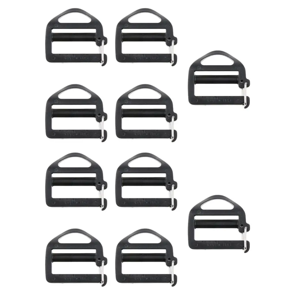 10 Pieces Plastic Belt Buckles for 25mm Straps for Outdoor Backpack Attachment