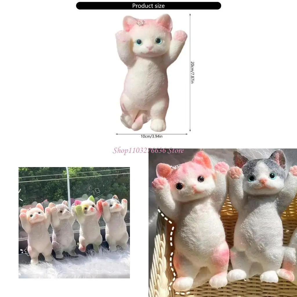 

R6FD Furry Cats Kids Estrecty Toy Interactive Squeezable Animal Toy для снятия стресса