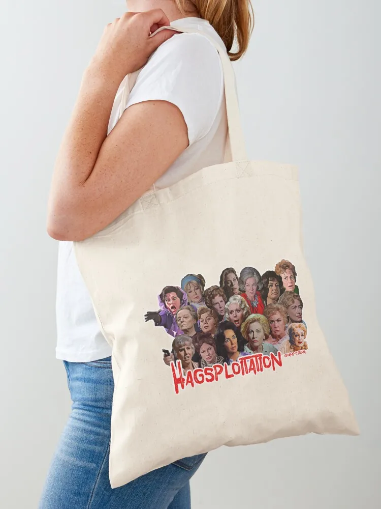 Hagsploitation Tote Bag canvas tote shopper bag women canvas tote bags men Custom bag