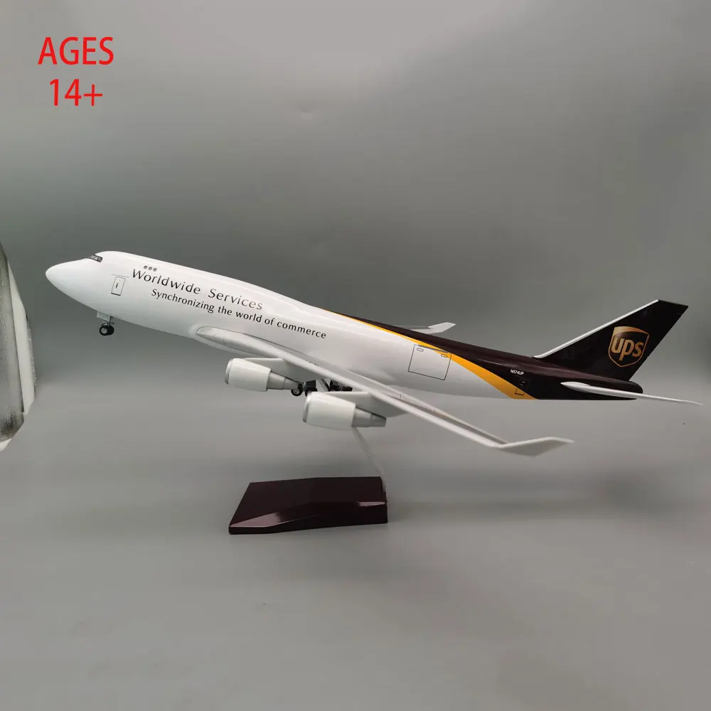 47CM aircraft model B747 Freighter series aviation model Model Plane with Stand for Aviation Enthusiasts Gifts or Decorations