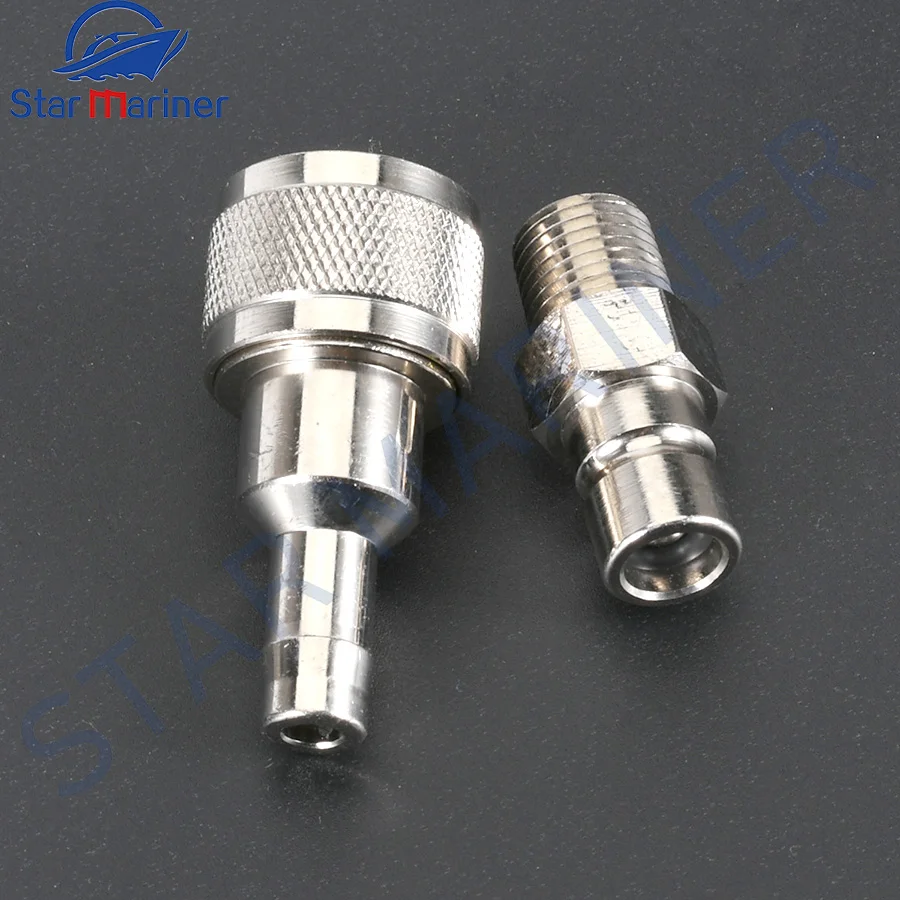 

Соединитель топливной магистрали 033496-10 033498-10 для подвесных лодочных моторов Honda, 3/8" 1/4" NPT, хромированный, с наружной резьбой, для подключения к баку, для моделей 91 года и новее