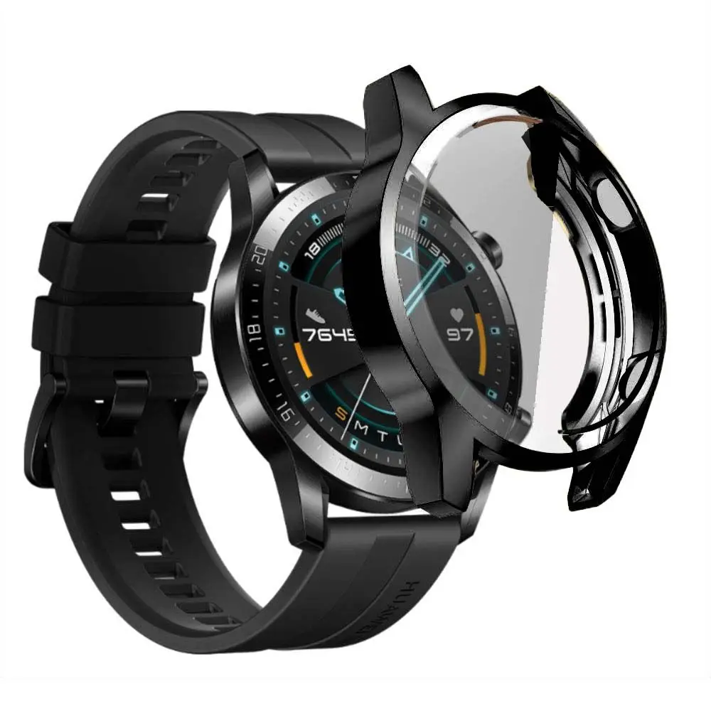 Accessories Clear TPU Case Watch Frame Cover For Huawei watch gt 2 Case Full Protective Case Cover Smart Watch Protector