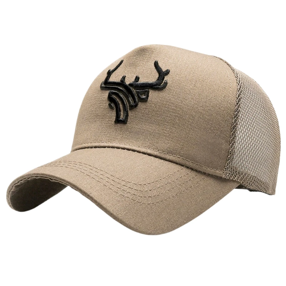 Unisex-Baseballkappen mit Tiergeweih-Stickerei, für Frühling und Sommer, für den Außenbereich, verstellbare Freizeithüte, Sonnenschutzhut – Detail 1