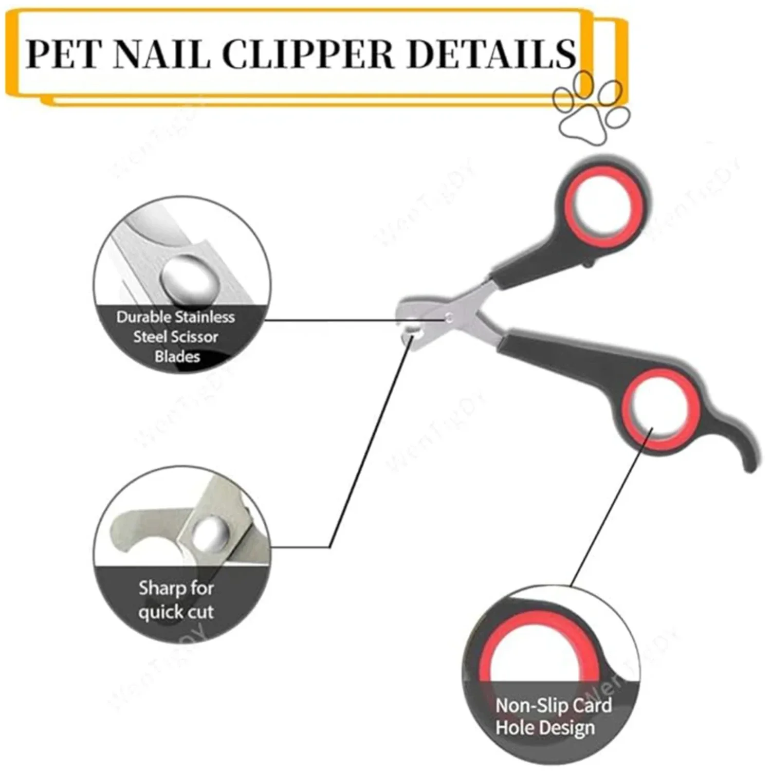 High-quality portable precision pet grooming scissors for small animals. Efficient professional top-performance model for dogs,