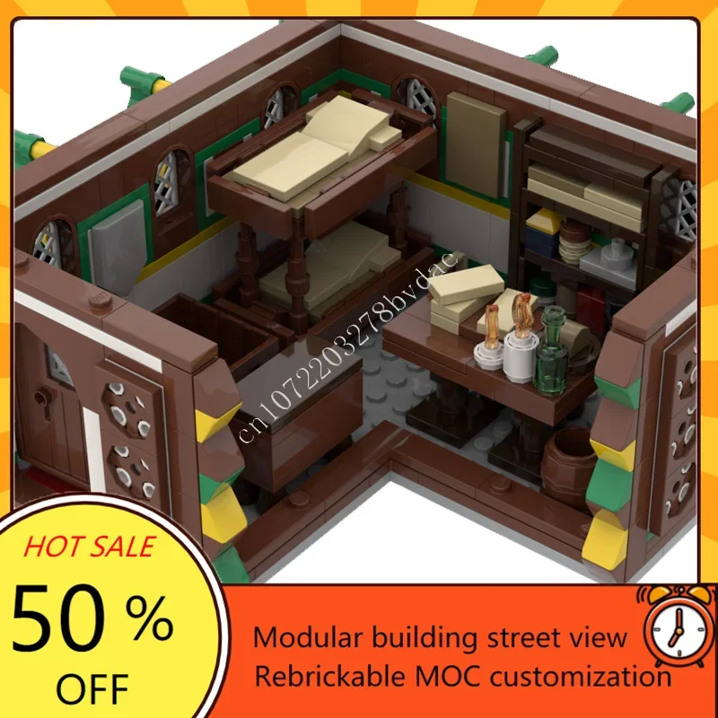 1890 pçs bidenhoenfels castelo modular moc kit criativo vista de rua arquitetura personalizada diy montagem modelo presentes para crianças idades