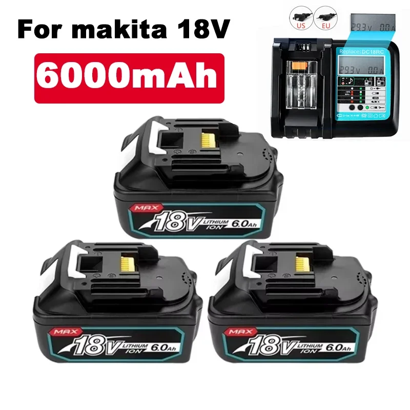 The 6.0Ah BL1860 That Replaces Makita 18V Lithium Ion Battery Is Compatible With Makita 18V BL1850 1840 1830 Cordless Power Tool