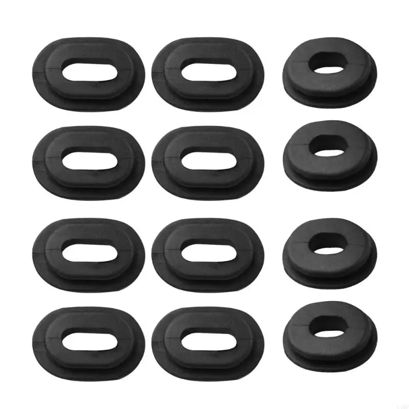 Side Cover Grommet Single Side Rubber Oval Washer 12Pcs for CG125 CB100 550K 550F 750F CB125S XL 100 125 SL L4MF