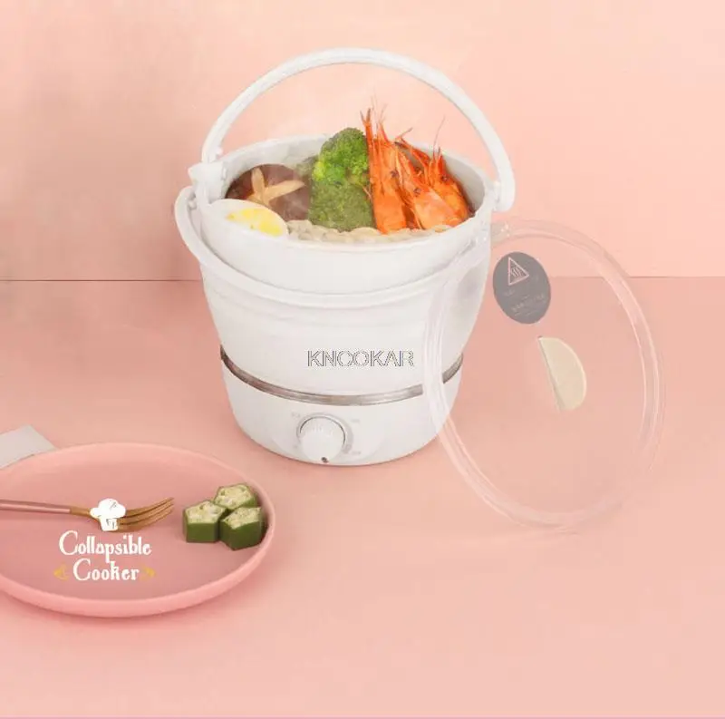 1l-folded-food-grade-silicone-slow-cooker-portable-cooking-pot-mini-hot-pot-travel-electric-cooker-3gear-adjustment-100-240v